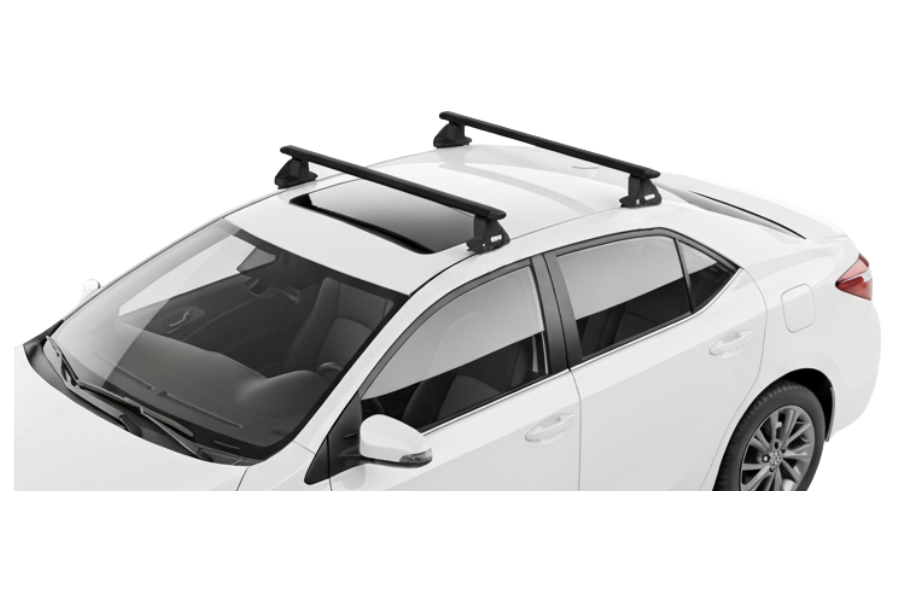 Barras THULE EVO WingBar para autos TOYOTA Corolla 2013 a 2018 negro