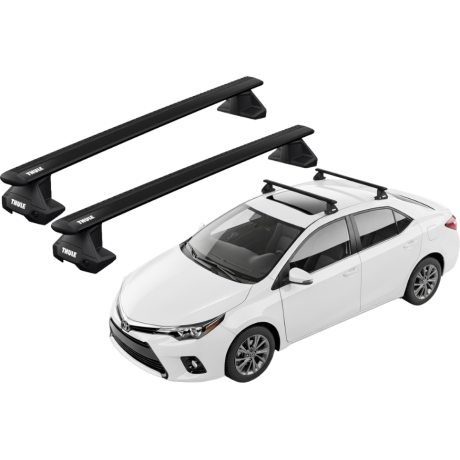 Barras THULE EVO WingBar para autos TOYOTA Corolla 2013 a 2018 negro