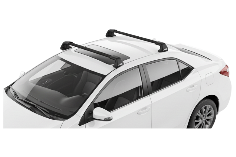 Barras THULE EDGE Flush para autos TOYOTA Corolla 2013 a 2018 negro