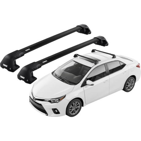 Barras THULE EDGE Flush para autos TOYOTA Corolla 2013 a 2018 negro