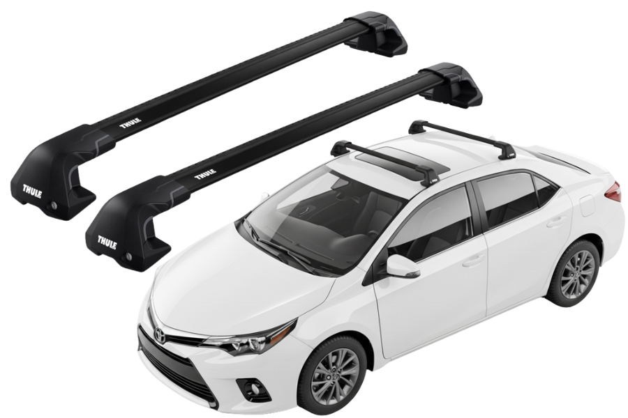 Barras THULE EDGE Flush para autos TOYOTA Corolla 2013 a 2018 negro