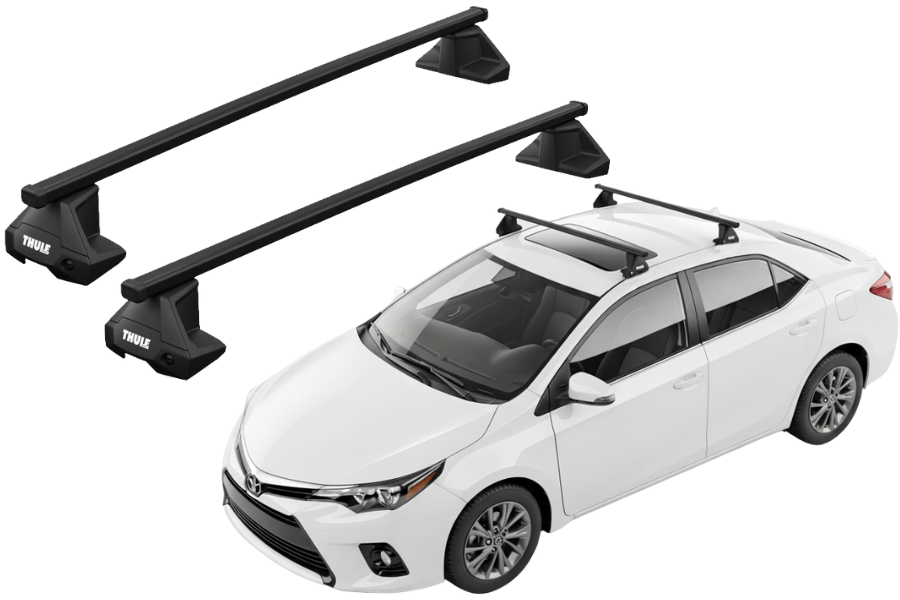 Barras THULE EVO SquareBar para autos TOYOTA Corolla 2013 a 2018