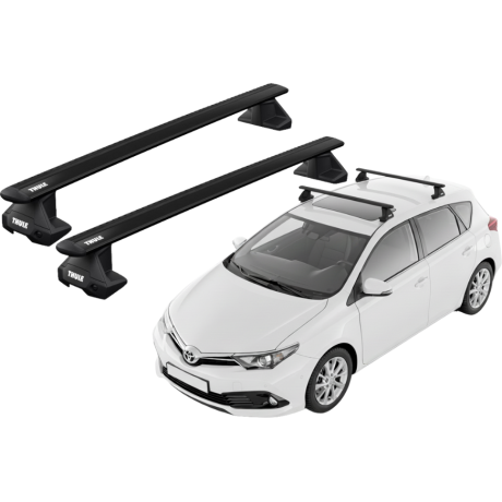 Barras THULE EVO WingBar para autos TOYOTA Auris 2013 a 2019 negro