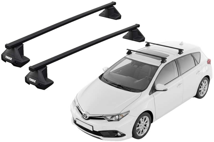 Barras THULE EVO SquareBar para autos TOYOTA Auris 2013 a 2019