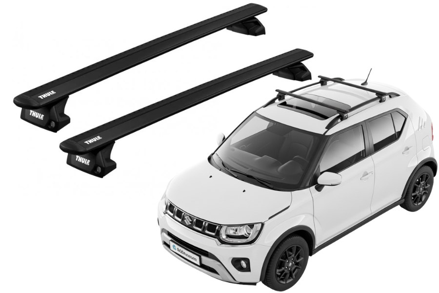 Barras THULE EVO WingBar para autos SUZUKI Ignis desde 2016 - 2024 negro