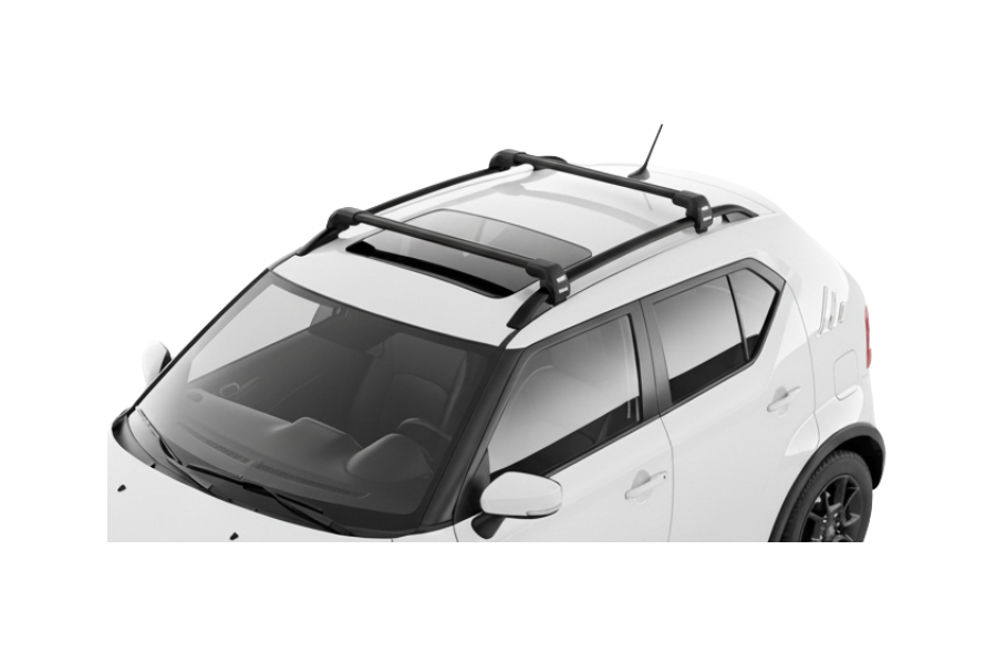 Barras THULE EDGE Flush para autos SUZUKI Ignis desde 2016 - 2024 negro