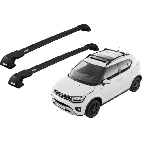 Barras THULE EDGE Flush para autos SUZUKI Ignis desde 2016 - 2024 negro