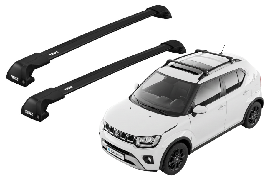 Barras THULE EDGE Flush para autos SUZUKI Ignis desde 2016 - 2024 negro