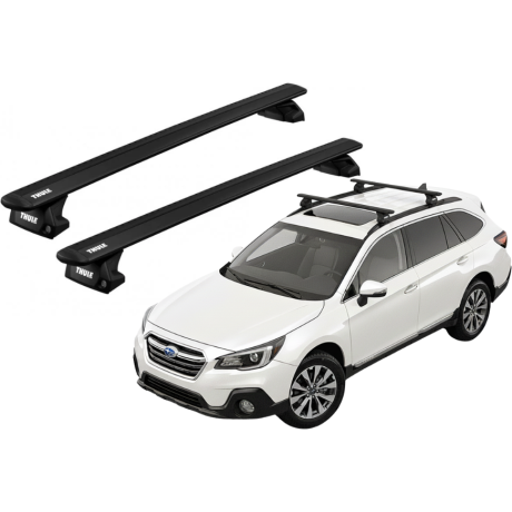 Barras THULE EVO WingBar para autos SUBARU Outback 2014 a 2020 negro