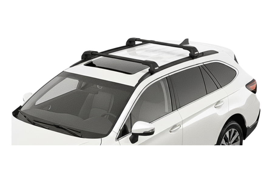 Barras THULE EDGE Flush para autos SUBARU Outback 2014 a 2020 negro