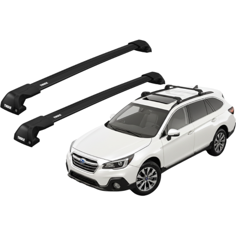 Barras THULE EDGE Flush para autos SUBARU Outback 2014 a 2020 negro