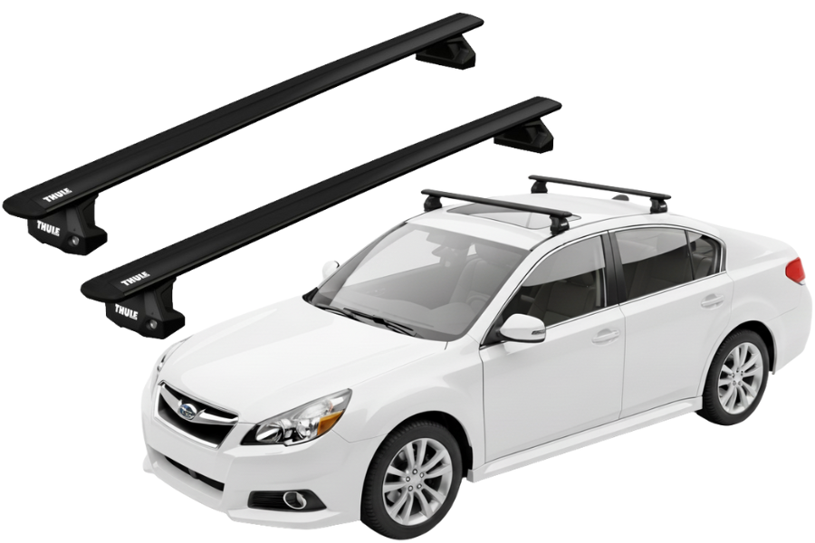 Barras THULE EVO WingBar para autos SUBARU Legacy V 2009 a 2014 negro