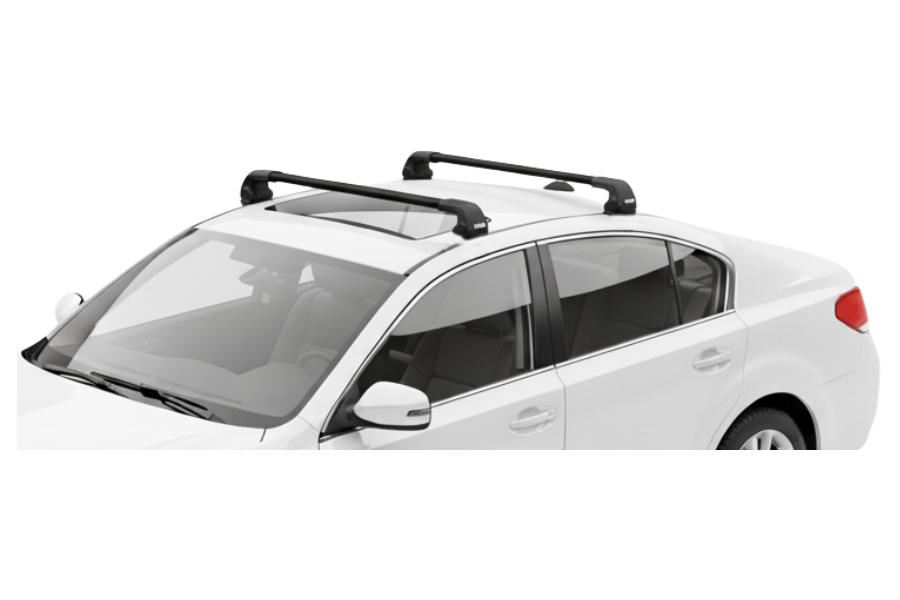 Barras THULE EDGE Flush para autos SUBARU Legacy V 2009 a 2014 negro