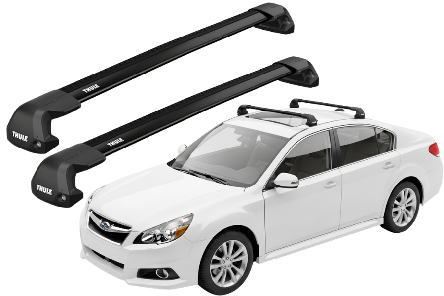 Barras THULE EDGE Flush para autos SUBARU Legacy V 2009 a 2014 negro