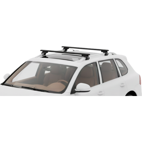 Barras THULE EVO WingBar para autos PORSCHE Cayenne 2002 a 2009 negro