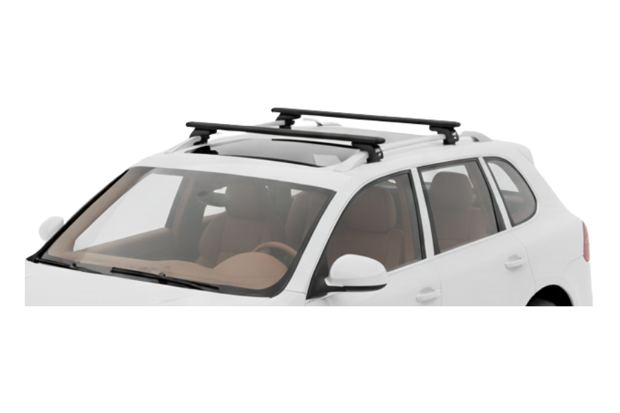 Barras THULE EVO WingBar para autos PORSCHE Cayenne 2002 a 2009 negro