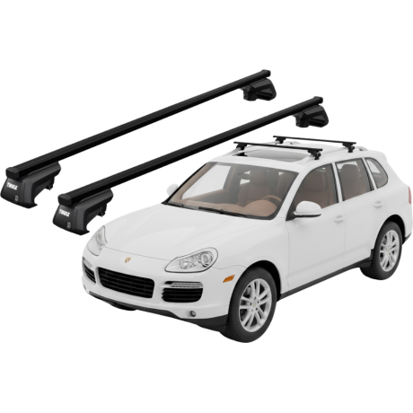Barras THULE EVO SquareBar para autos PORSCHE Cayenne 2002 a 2009