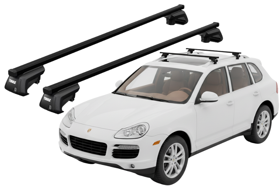 Barras THULE EVO SquareBar para autos PORSCHE Cayenne 2002 a 2009