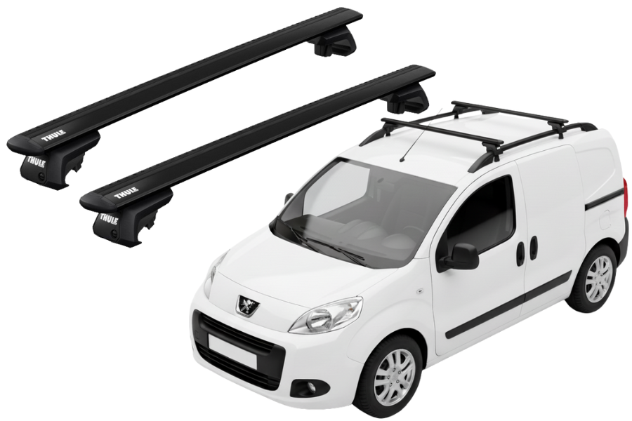 Barras THULE EVO WingBar para Van PEUGEOT Bipper desde 2008 negro