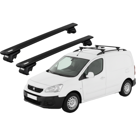 Barras THULE EVO WingBar para Van PEUGEOT Partner 2008 a 2018 negro