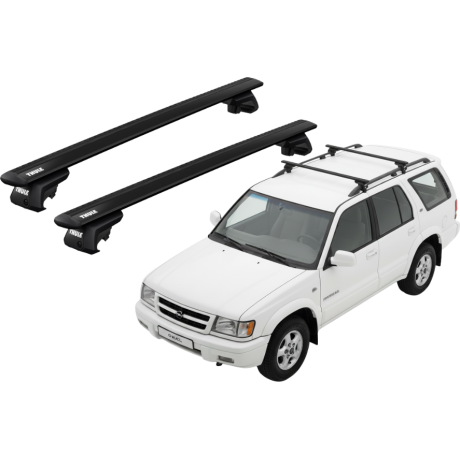 Barras THULE EVO WingBar para autos OPEL Monterey 1993 a 1997 negro