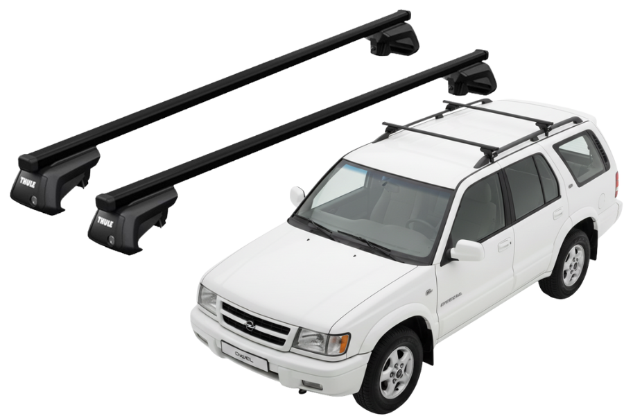 Barras THULE EVO SquareBar para autos OPEL Monterey 1993 a 1997