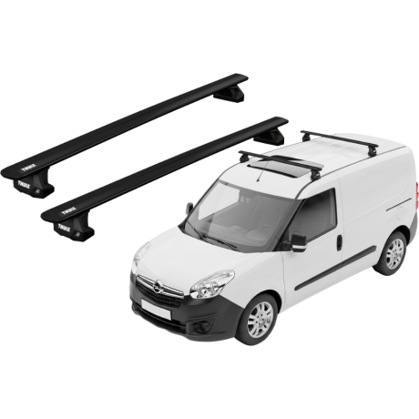 Barras THULE EVO WingBar para autos OPEL Combo desde 2012-2018 negro