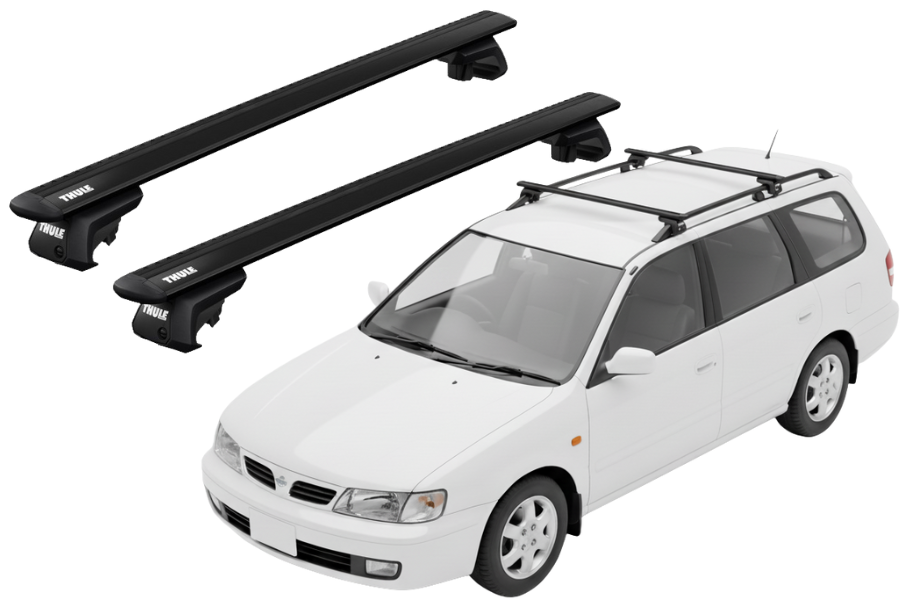 Barras THULE EVO WingBar para autos NISSAN R´Nessa 1998 a 2001 negro