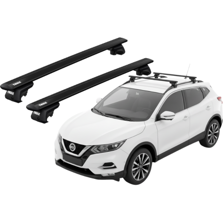 Barras THULE EVO WingBar para autos NISSAN Qashqai 2014 a 2022 negro