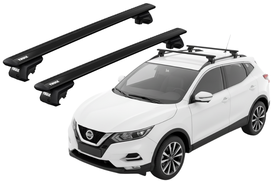 Barras THULE EVO WingBar para autos NISSAN Qashqai 2014 a 2022 negro