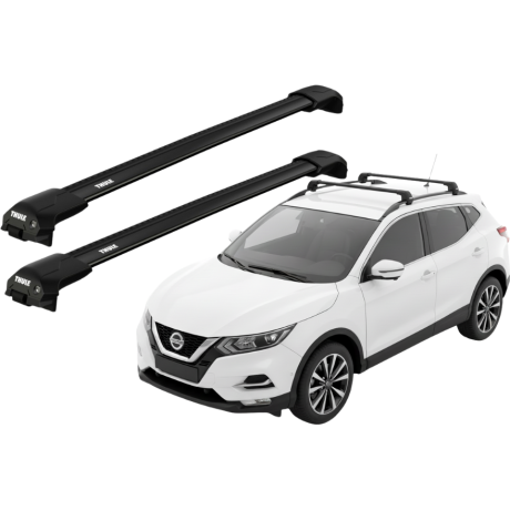Barras THULE EDGE Flush para autos NISSAN Qashqai 2014 a 2022 negro