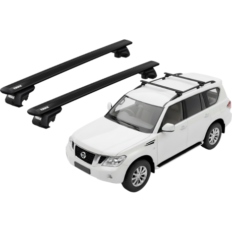 Barras THULE EVO WingBar para autos NISSAN Patrol GR (Y61) 2005 a 2013 negro