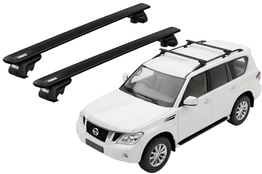 Barras THULE EVO WingBar para autos NISSAN Patrol GR (Y61) 2005 a 2013 negro