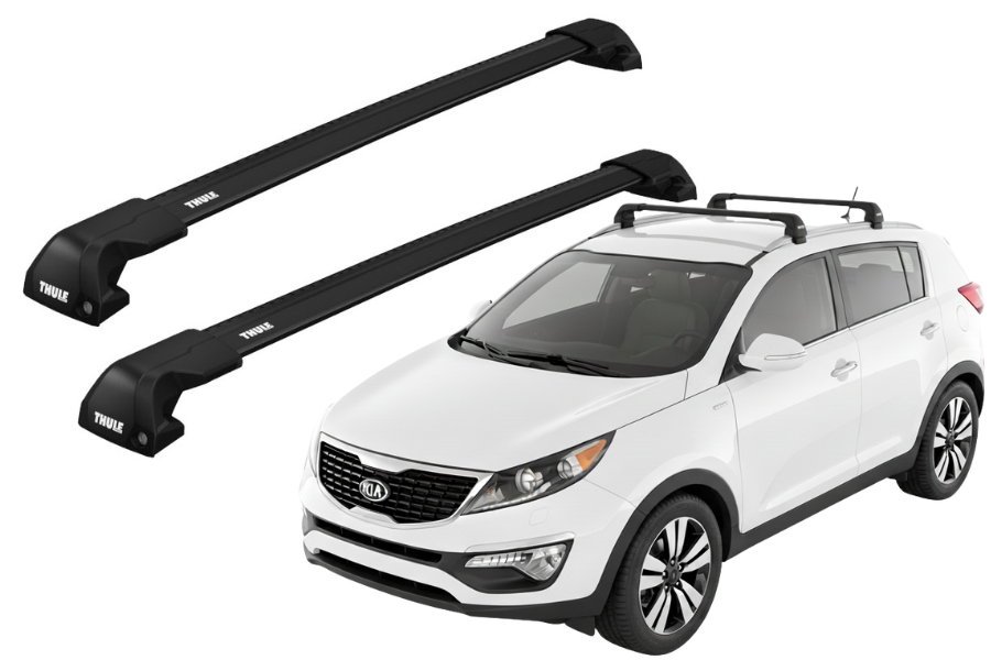 Barras THULE EDGE Flush para autos KIA Sportage 2010 a 2016 negro
