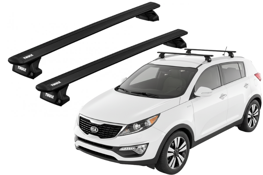 Barras THULE EVO WingBar para autos KIA Sportage 2010 a 2016 negro