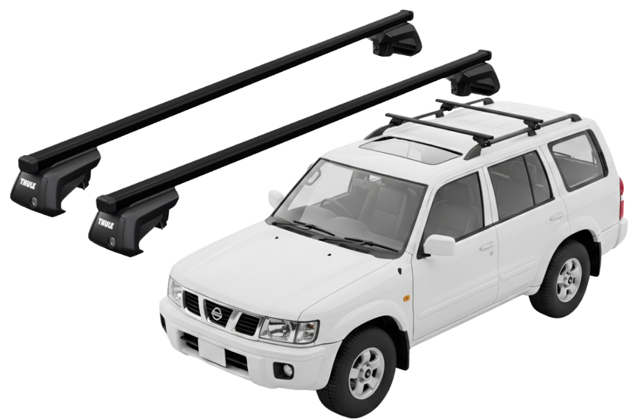 Barras THULE EVO SquareBar para autos NISSAN Patrol GR 1998 a 2004