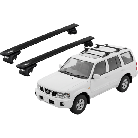 Barras THULE EVO WingBar para autos NISSAN Patrol GR 1998 a 2004 negro