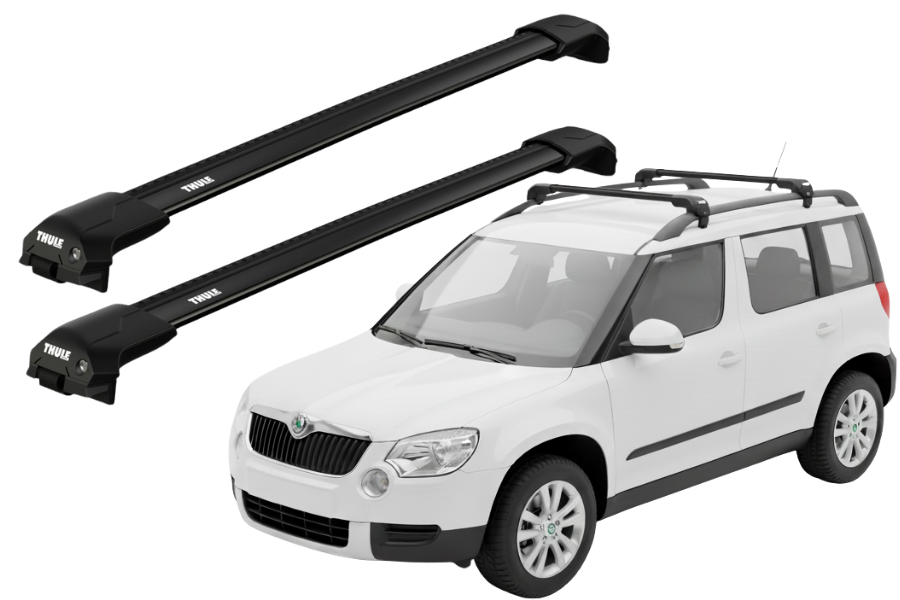 Barras THULE EDGE Flush para autos SKODA Yeti desde 2009 negro