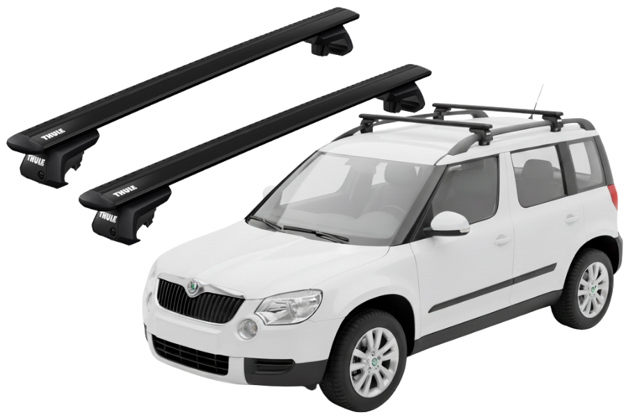 Barras THULE EVO WingBar para autos SKODA Yeti desde 2009 negro
