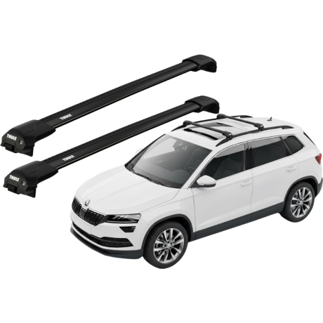 Barras THULE EDGE Flush para autos SKODA Karoq desde 2018 negro
