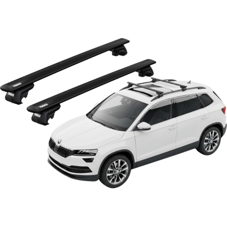 Barras THULE EVO WingBar para autos SKODA Karoq desde 2018 negro