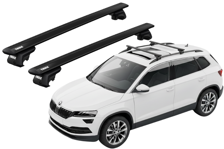 Barras THULE EVO WingBar para autos SKODA Karoq desde 2018 negro
