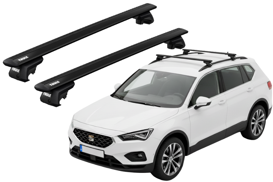 Barras THULE EVO WingBar para autos SEAT Tarraco desde 2019 - 2024 negro