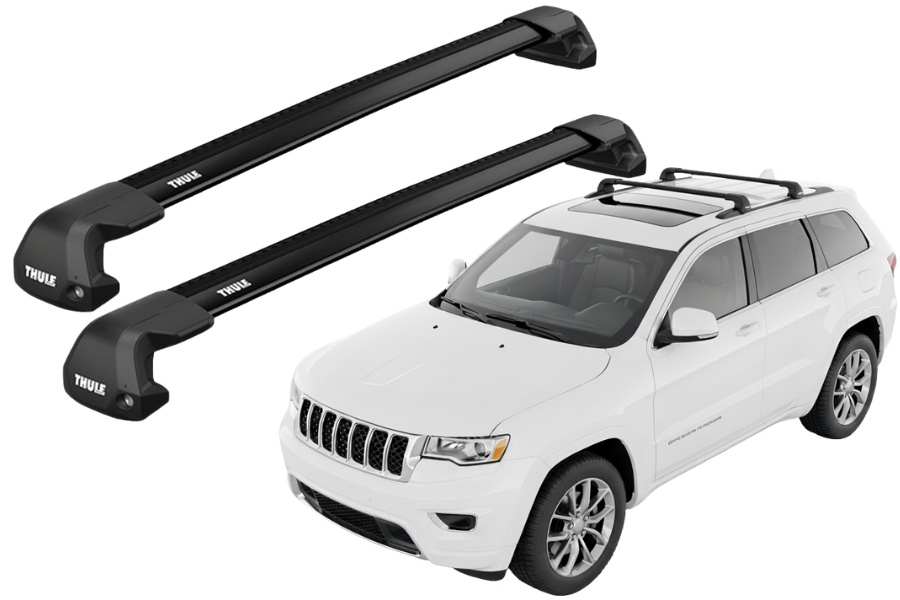 Barras THULE EDGE Flush para autos JEEP Grand Cherokee 2011 a 2021 negro