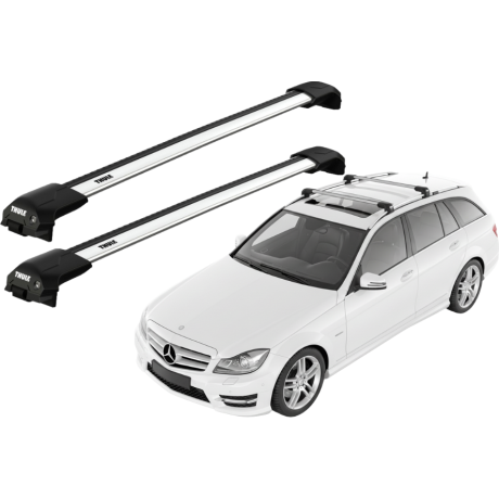 Barras THULE EDGE Flush para autos Mercedez Benz C-Class (W204) 2007 a 2014