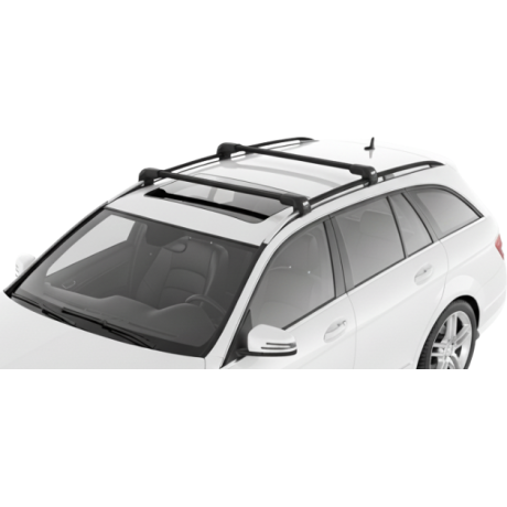 Barras THULE EDGE Flush para autos Mercedez Benz C-Class (W204) 2007 a 2014 negro