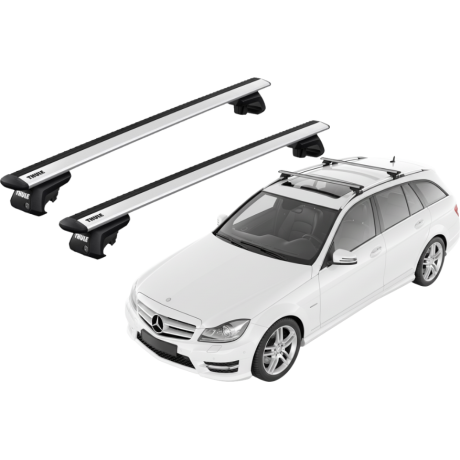 Barras THULE EVO WingBar para autos MERCEDES BENZ C-Class (W204) 2007 a 2014