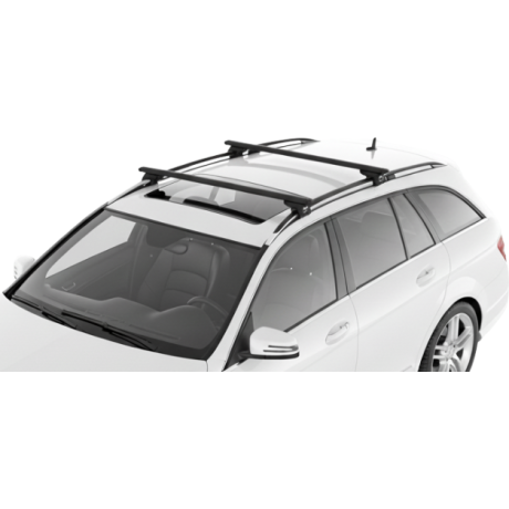 Barras THULE EVO WingBar para autos MERCEDES BENZ C-Class (W204) 2007 a 2014 negro