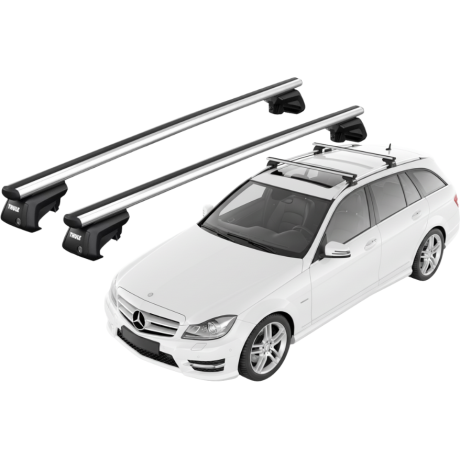 Barras THULE SmartRack XT AluBar para autos MERCEDES BENZ C-Class (W204) 2007 a 2014