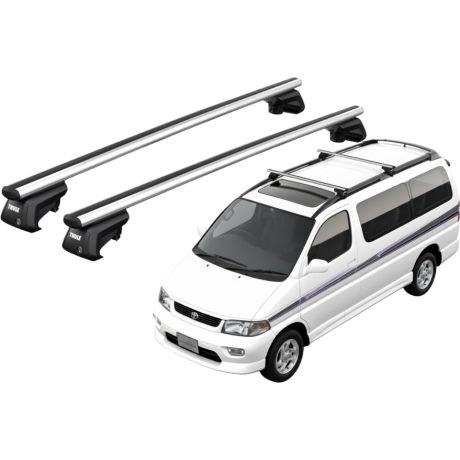 Barras THULE SmartRack XT AluBar para autos TOYOTA HiAce Regius 1997 a 2002